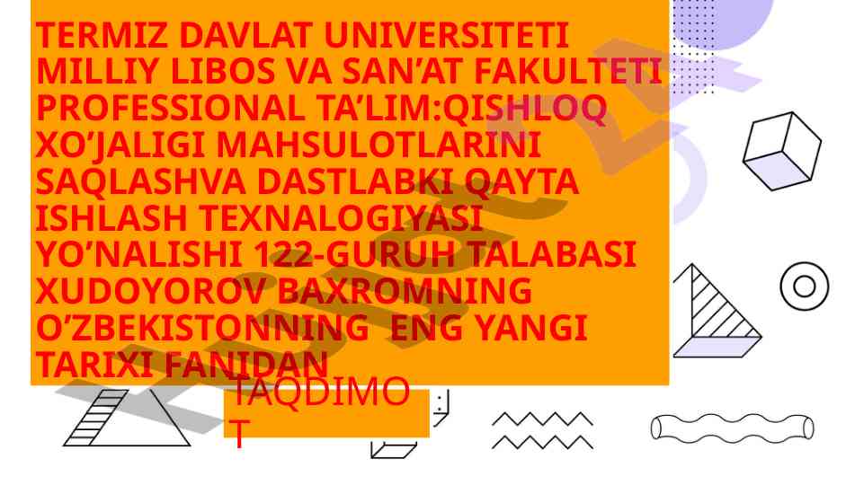 Milliy urf odatlar qadriyatlar va an’analarni qayta tiklash