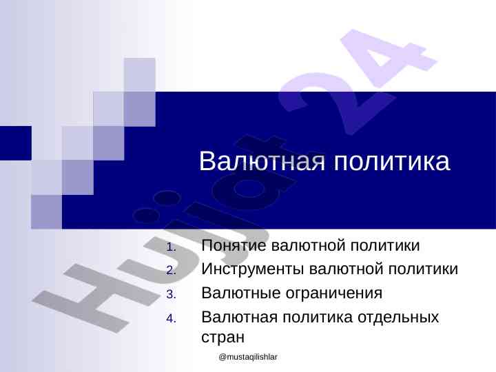 Valyutnaya politika i ekonomicheskie otnosheniya
