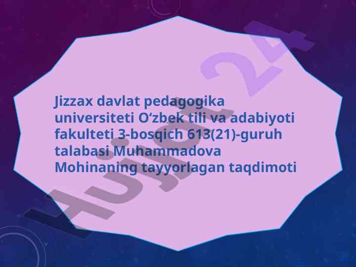 Shoir hayoti va ijodini ilmiy o‘rganish