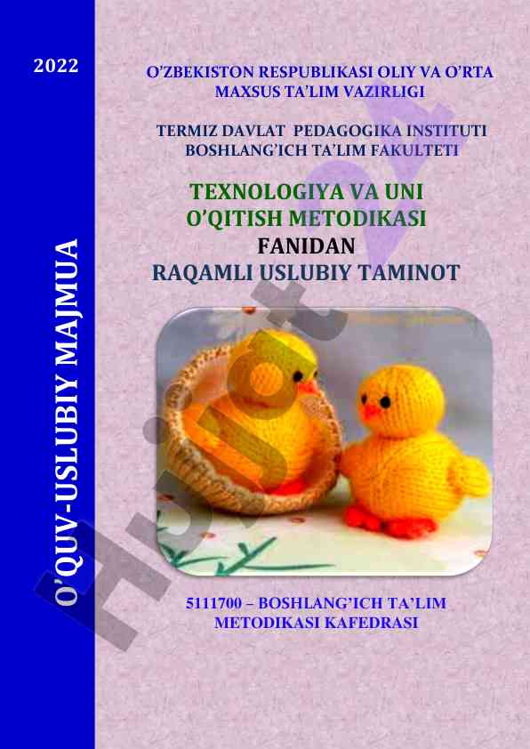 Raqamli usulbuy ta’minot bo’yicha o’quv qo’llanma