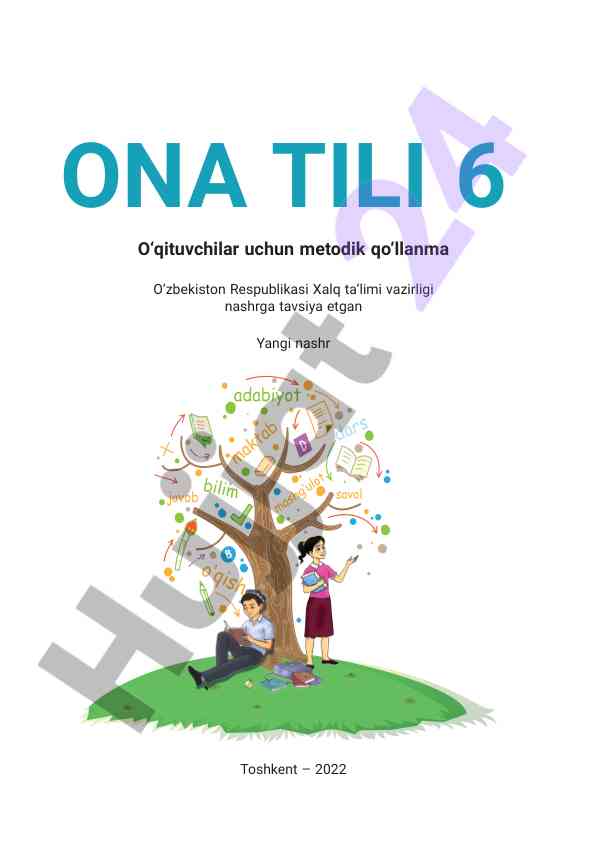Ona tili 6 o‘qituvchilar uchun metodik qo‘llanma
