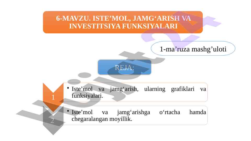 Iste'mol xarajatlari va daromad tahlili