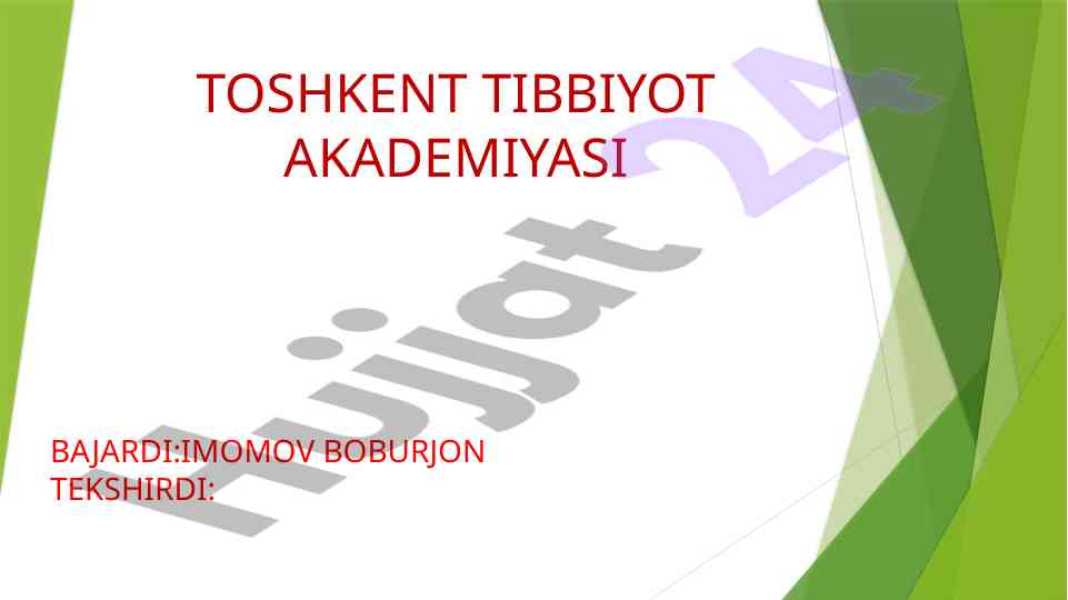 O’zbekistonda zamonaviy jarrohlikning rivojlanishi
