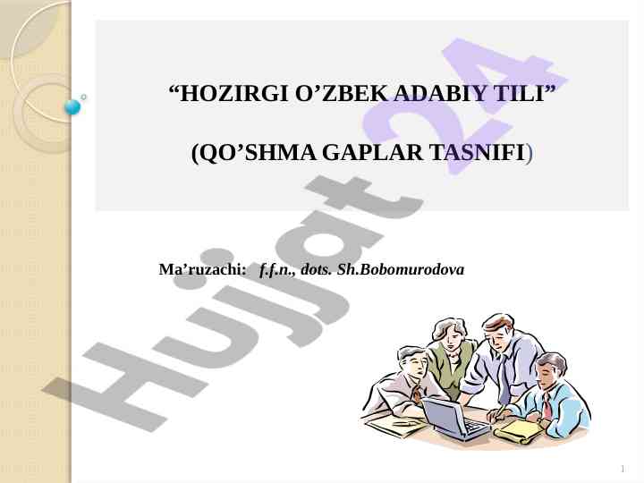Hozirgi o'zbek adabiy tili qo'shmagaplar tasnifi
