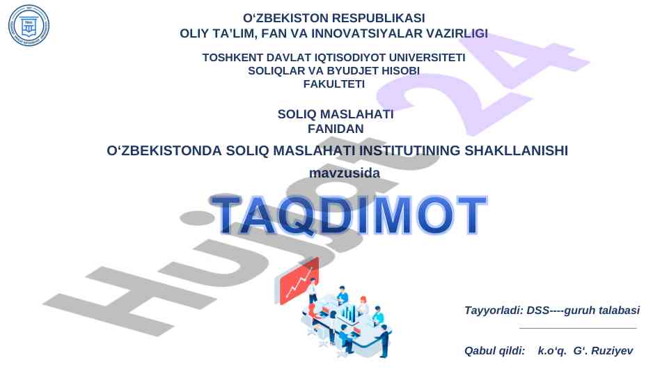 O‘zbekistonda soliq maslahati institutining shakllanishi
