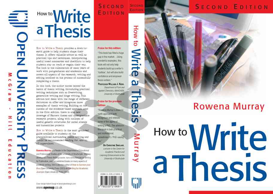 How to write a thesis guide for students