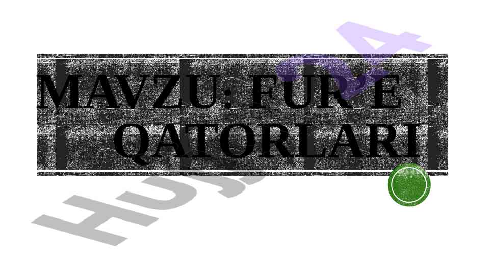 Fur’e qatorlarini hisoblash blok-sxemasi va c++ kode