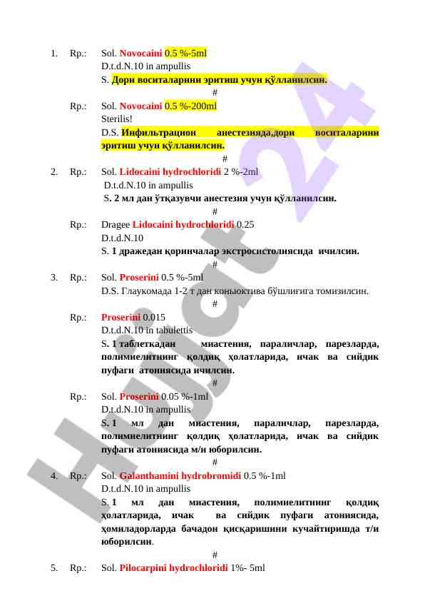 Dori vositalarini eritish usullari va qollanilishi