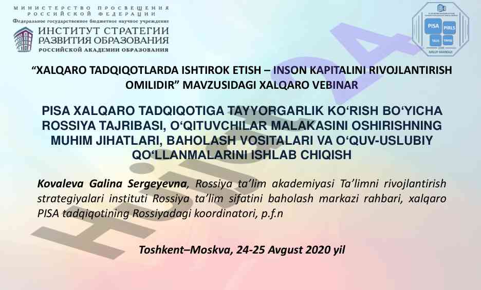 Pisa tadqiqotlariga tayyorlik va ta'lim sifati