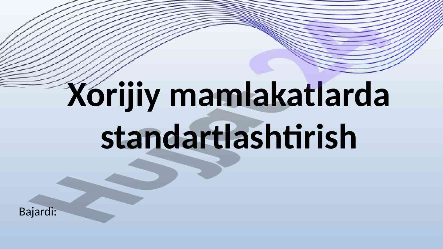 Xalqaro standartlashtirish: vazifalar va qo‘llanilishi
