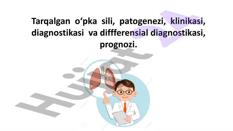 Tarqalgan o'pka sili patogenezi diagnostikasi