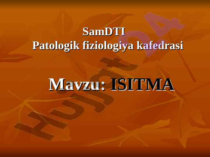 Isitma: patologik jarayonlar va etiologiyasi