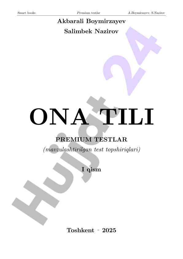 Ona tili premium testlar i qism
