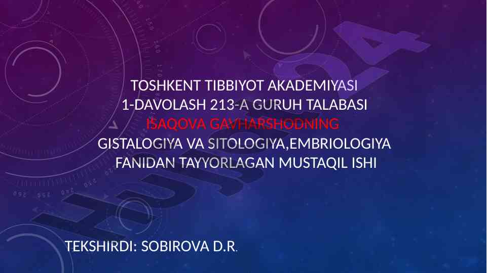 Sut bezlari gistogenezi va gistofiziologiyasi