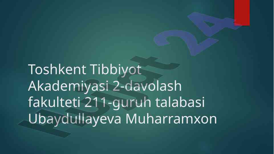 O’sma hujayralarning kimyoviy dori vositalariga multirezistentlik