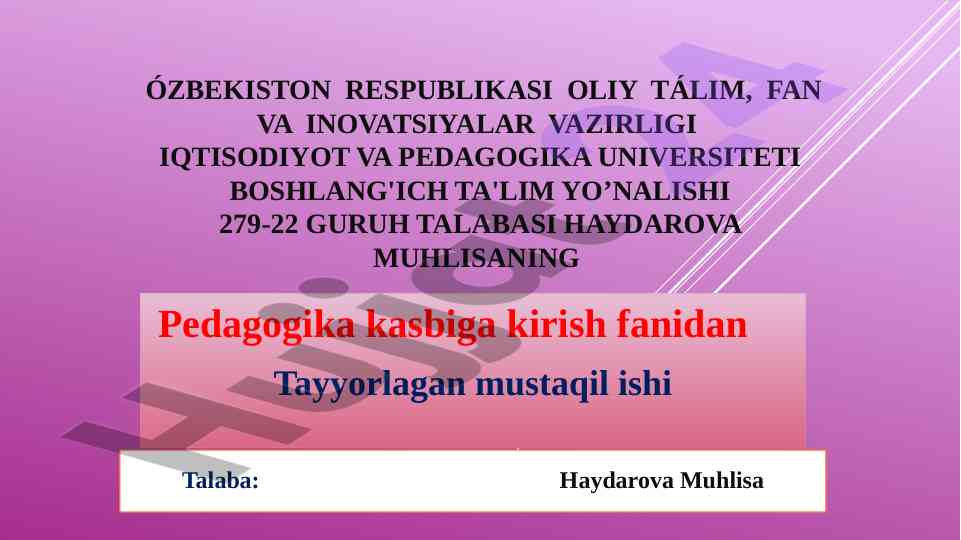 Oʻqituvchi nutqi va uning ijtimoiy ahamiyati