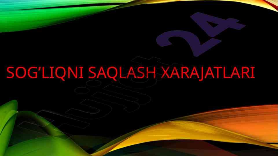 Sog'liqni Saqlash Xarajatlari Tahlili