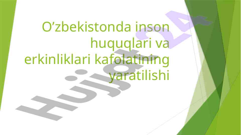 O'zbekistonda inson huquqlari va erkinliklari