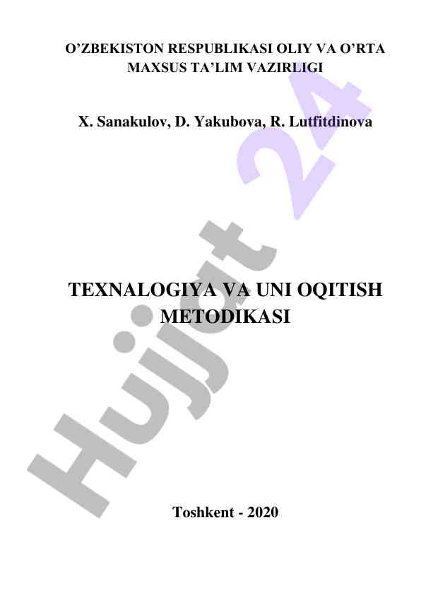 Pedagogika ta'limi va o'qitish metodikasi
