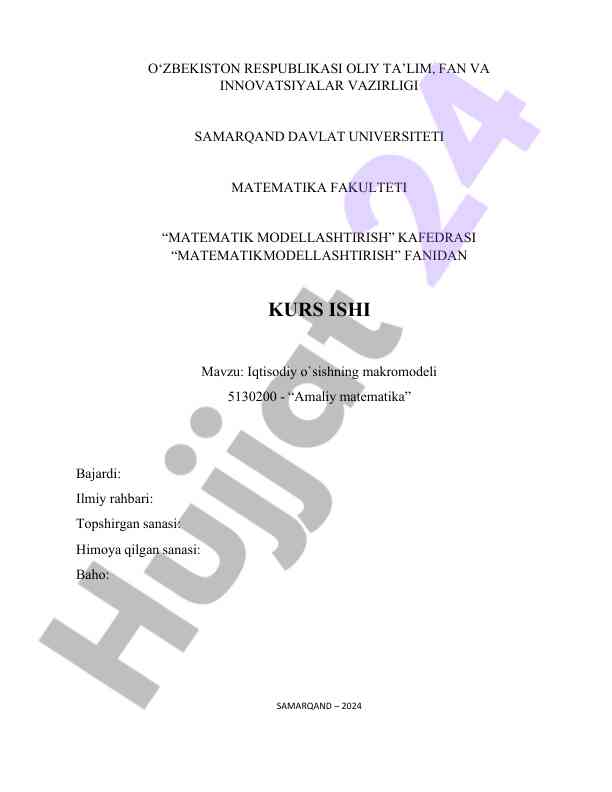 Iqtisodiy o'sishning makromodeli