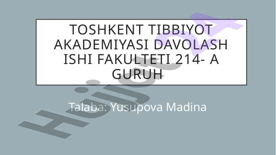 Birinchi tibbiy yordam bo‘yicha o‘quv qo‘llanma