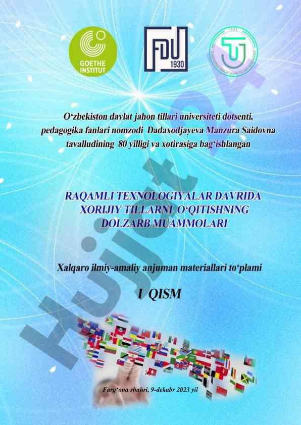 Raqamli texnologiyalar davrida xorijiy tillarning o‘qitilishi