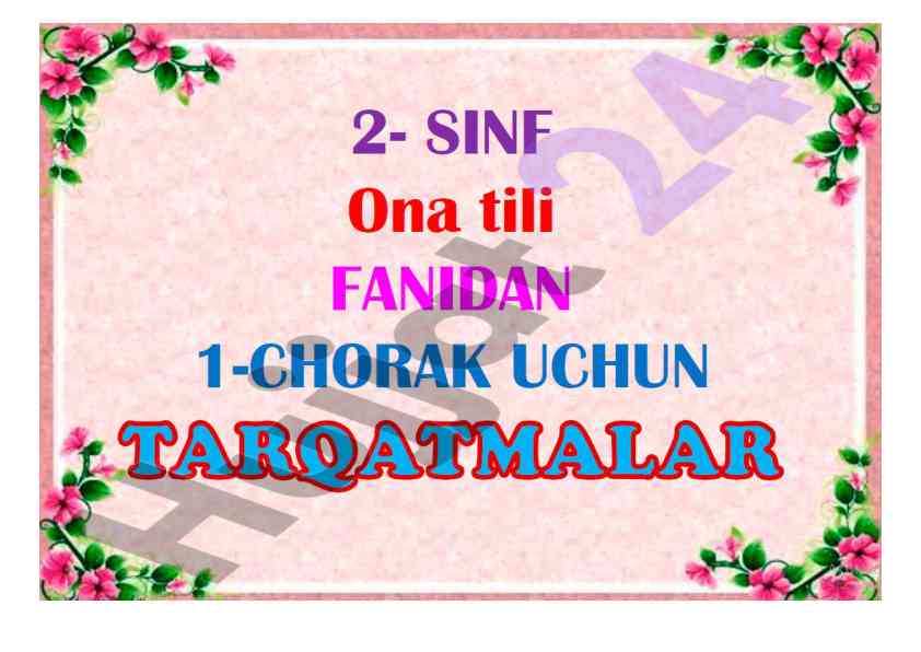 O‘quvchilar uchun hujjatlar va rejalar