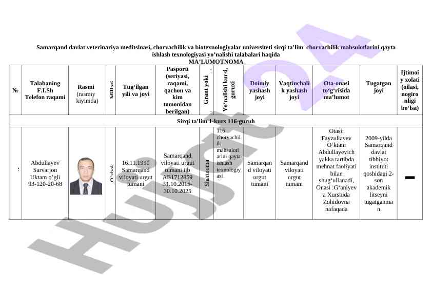Chorvachilik mahsulotlarini qayta ishlash texnologiyasi