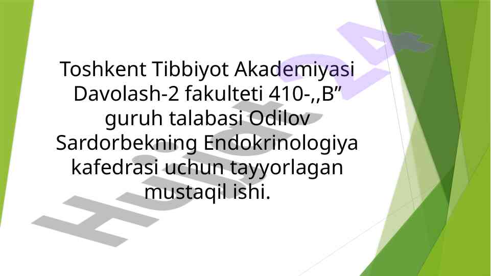 Laron sindromi va uning davolash usullari
