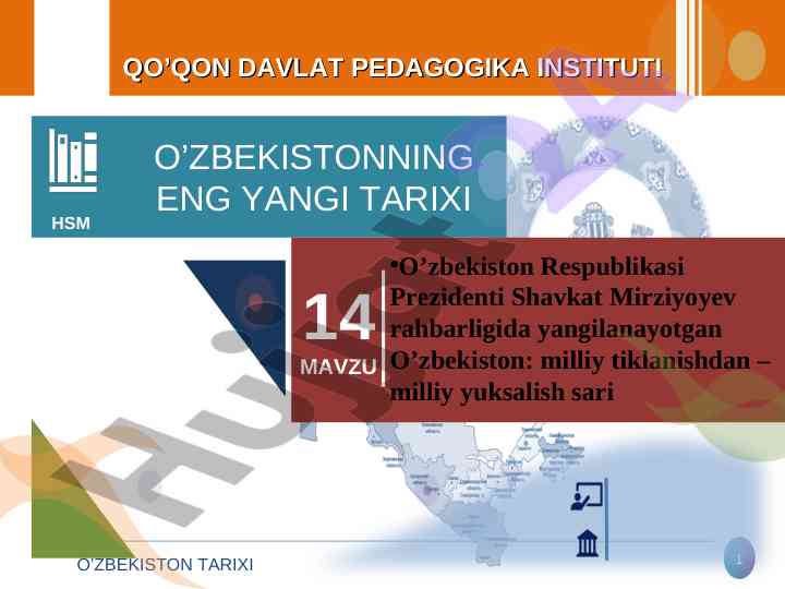 O‘zbekiston tarixi: milliy yuksalish va yangilanish