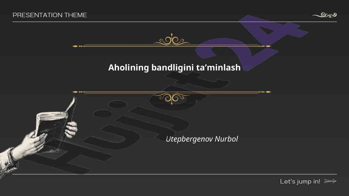 Aholining bandligini taʼminlash strategiyalari