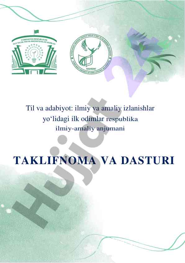 Til va adabiyot ilmiy va amaliy izlanishlar anjumani