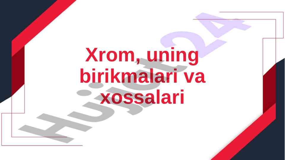 Xromning birikmalari va xossalari tabiatda uchraydi