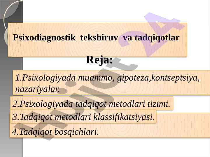 Psixodiagnostik tadqiqotlar va metodlari