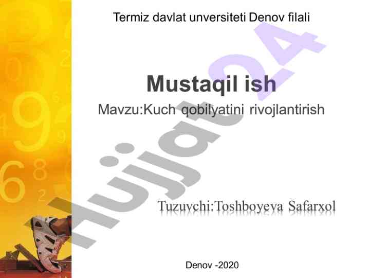 Jismoniy sifatlarni rivojlantirish va madaniyat