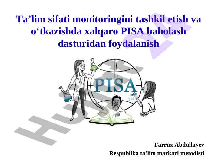 Xalqaro pisa baholash dasturi tahlili va amali