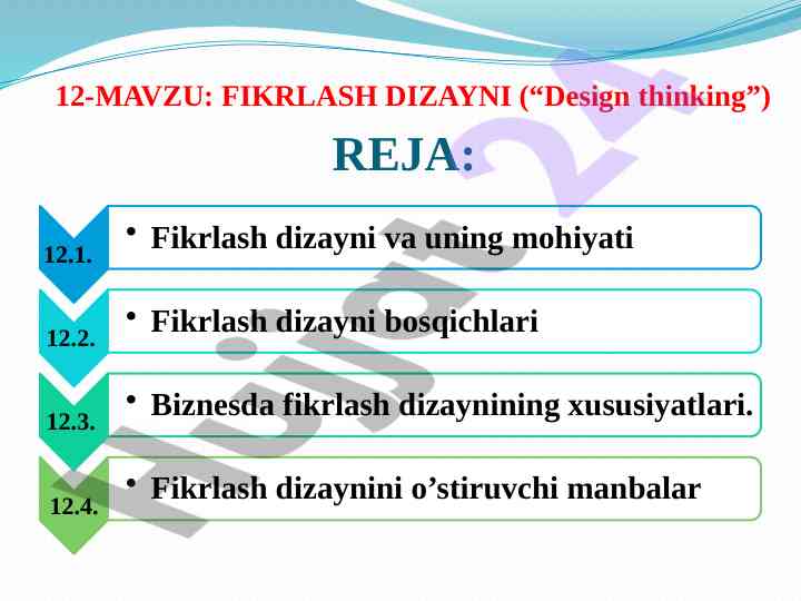 Fikrlash dizayni asoslari va innovatsion yechimlar