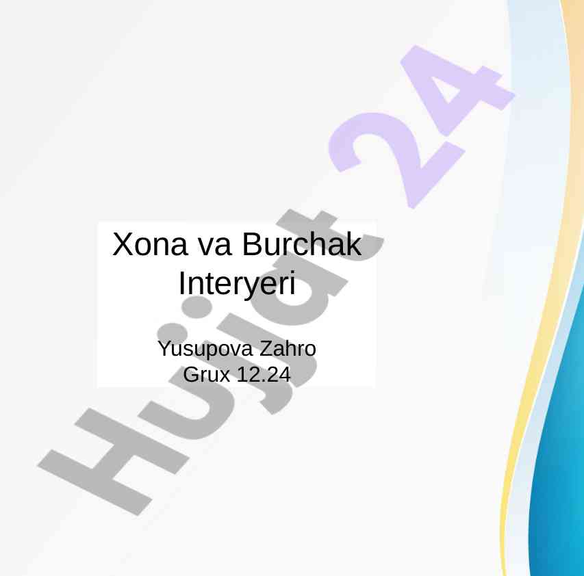 Xona va burchak interyeri perspektivasi tahlili