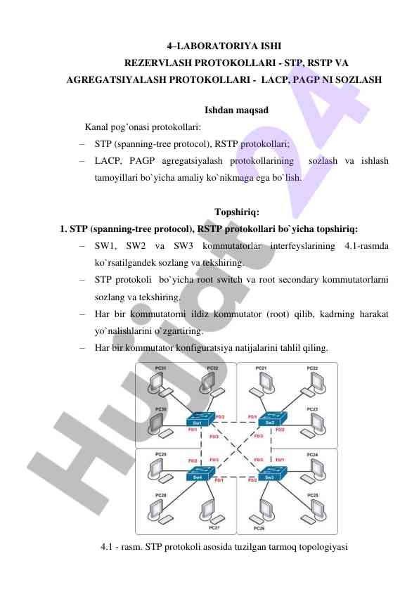 Laboratoriya ishlari: protokollarni sozlash va tahlil