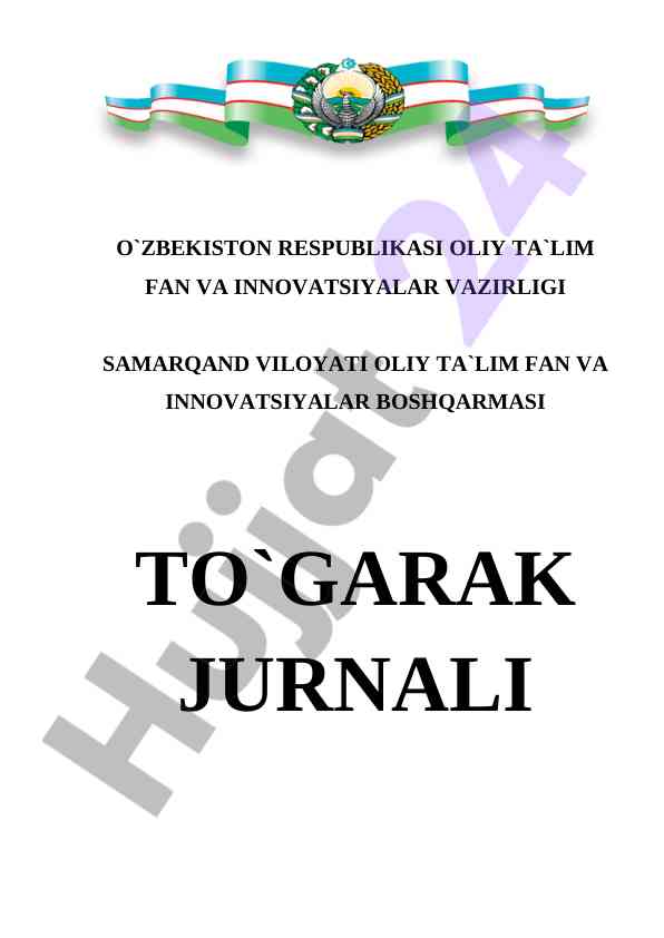 To`garaklar faoliyatini tashkil etish nizomi