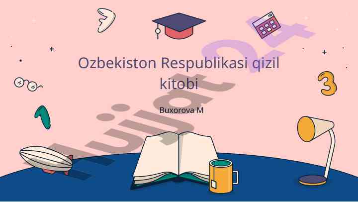 O‘zbekiston respublikasi qizil kitobi haqida ma'lumotlar