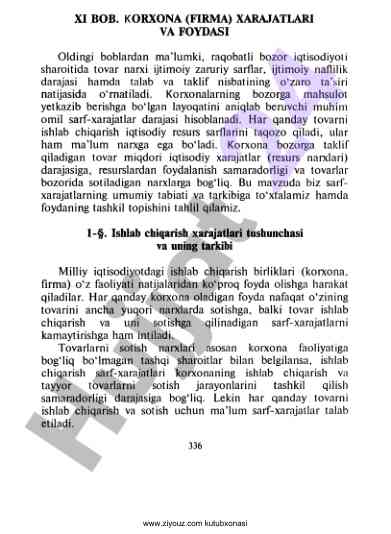 Korxona xarajatlari va foyda tahlili