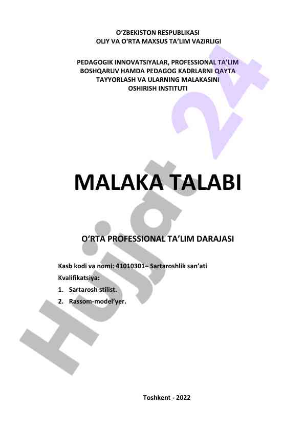 Innovatsiyalar va sartaroshlik san’ati ta’limi