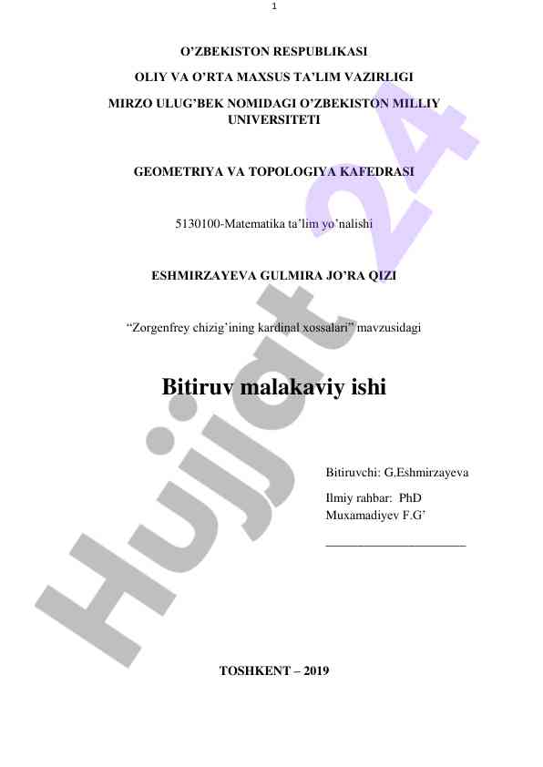 Zorgenfrey chizig'ining kardinal xossalari