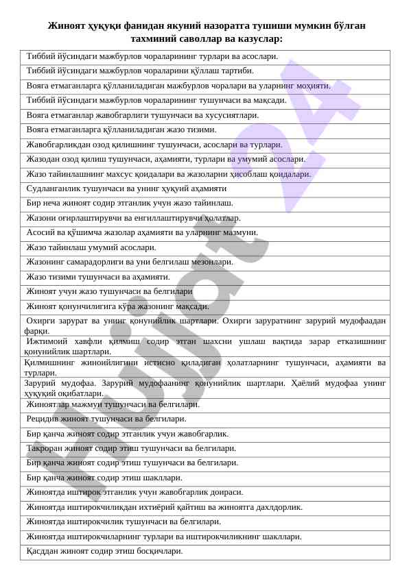 Тиббий йўсиндаги мажбурлов чоралари таҳлили