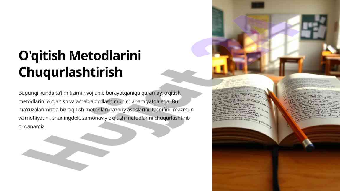 O'qitish metodlarini chuqurlashtirish tahlili