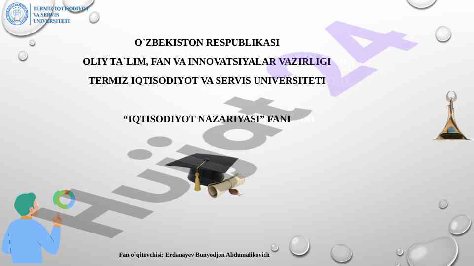 Tadbirkorlik faoliyatining mohiyati