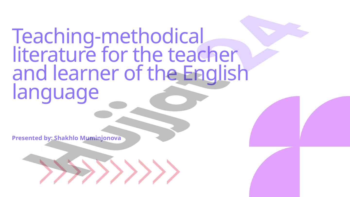 Integrating methodical literature in english teaching