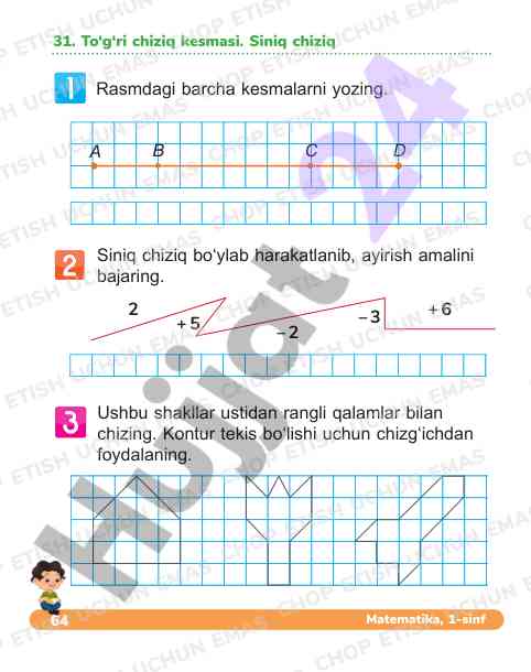 To‘g‘ri chiziq kesmasi bo‘yicha mashqlar