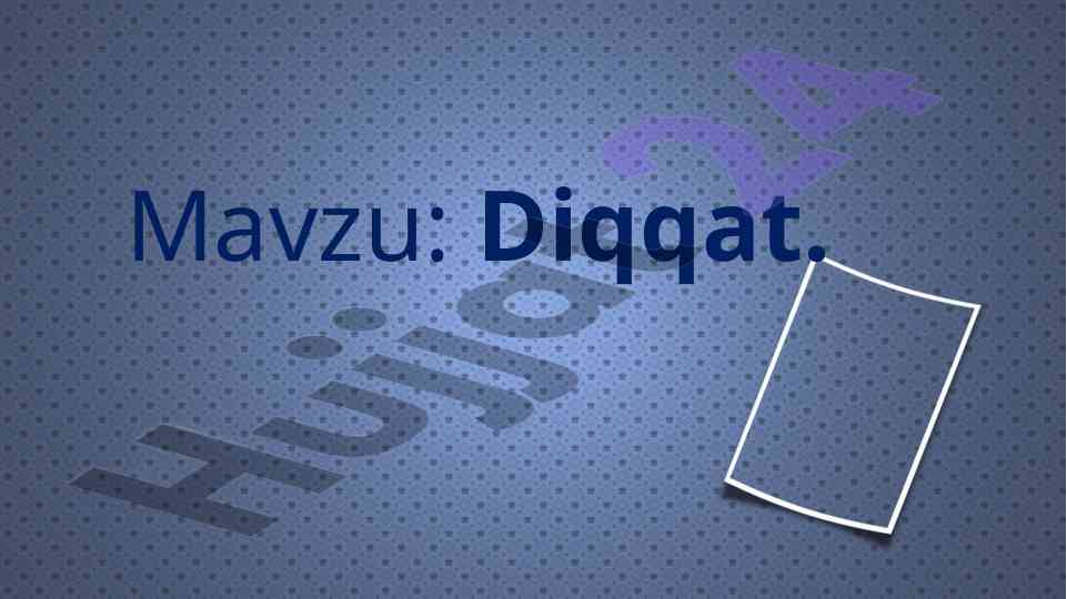 Diqqatning psixologik nazariyalari va asoslari